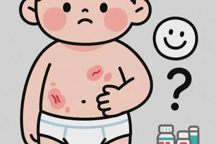 小兒肚子上經(jīng)常起濕疹不管它會自己自愈嗎(圖1)