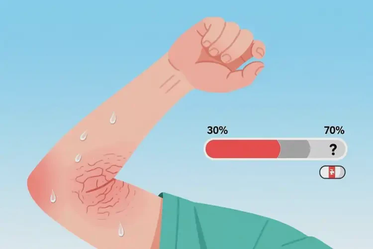 青年人手臂上起濕疹不管它會自己自愈嗎(圖2)