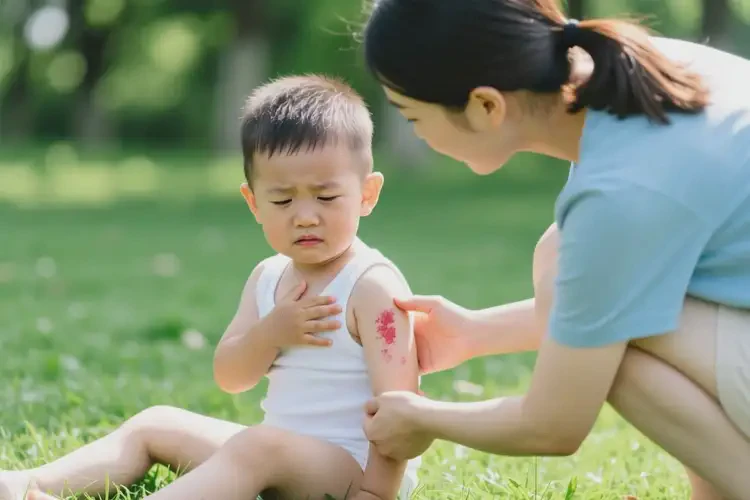 小兒手臂上起濕疹能徹底自愈嗎(圖2)