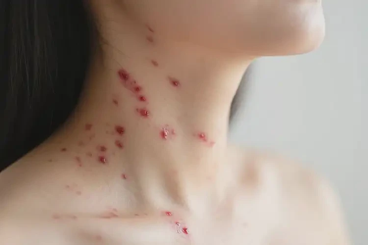 產(chǎn)婦脖子起濕疹不管它會(huì)自己自愈嗎(圖2)