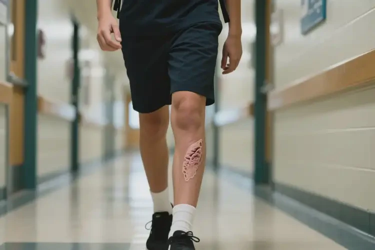 中學(xué)生小腿上容易長(zhǎng)濕疹不管它會(huì)自己好嗎(圖1)