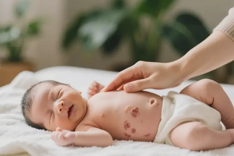 新生兒肚子經(jīng)常長濕疹能靠自己自愈嗎(圖2)