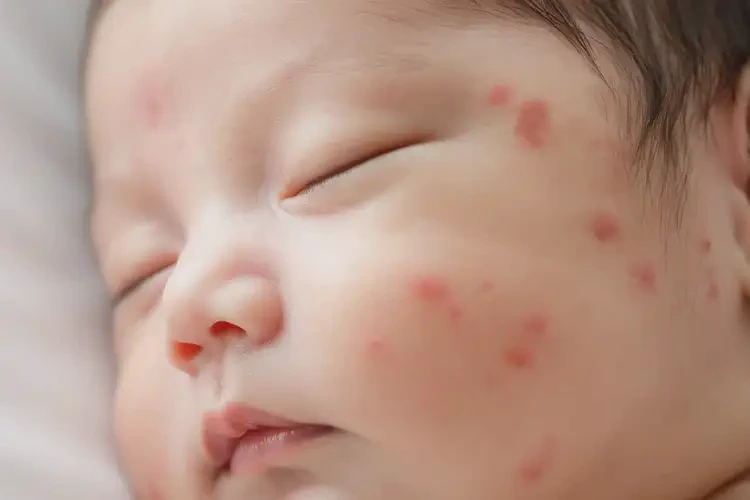 嬰兒面部偶爾起濕疹不管它會(huì)自己好嗎(圖4)