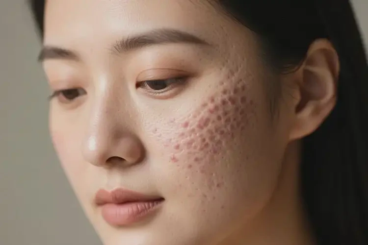 女性臉上出現(xiàn)濕疹不管它會自己痊愈嗎(圖1)