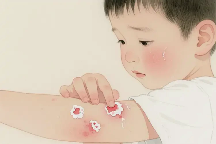 孩子手臂偶爾長濕疹能徹底自愈嗎(圖3)