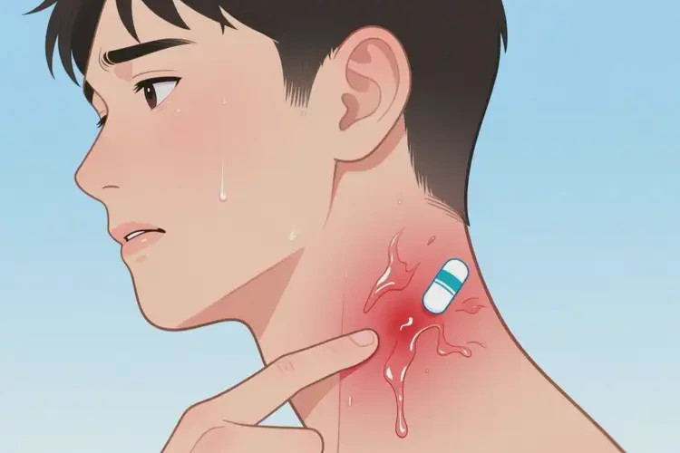 男性脖子上容易起湿疹不管它会自己好吗(图4)