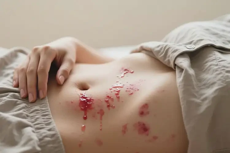 女性肚子長(zhǎng)濕疹不管它會(huì)自己好嗎(圖4)