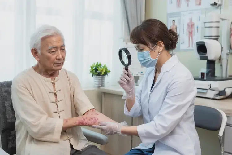 高龄老人手臂长湿疹能彻底自愈吗(图1)