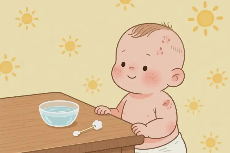 小兒臉上出現(xiàn)濕疹不管它會自己好嗎(圖2)