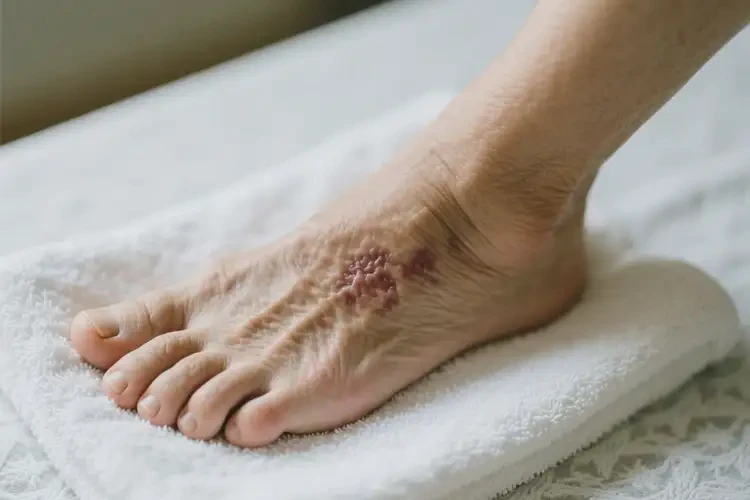 老年人腳上有濕疹不管它會(huì)自己好嗎(圖2)