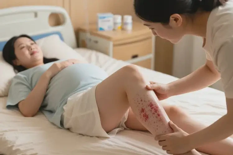 產(chǎn)婦小腿上出現(xiàn)濕疹不管它會(huì)自己好嗎(圖3)