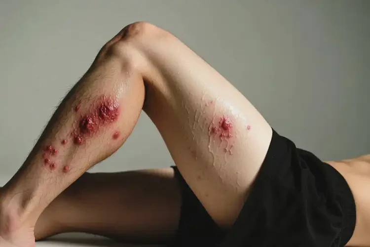 男人大腿上長(zhǎng)濕疹不管它會(huì)自己好嗎(圖1)