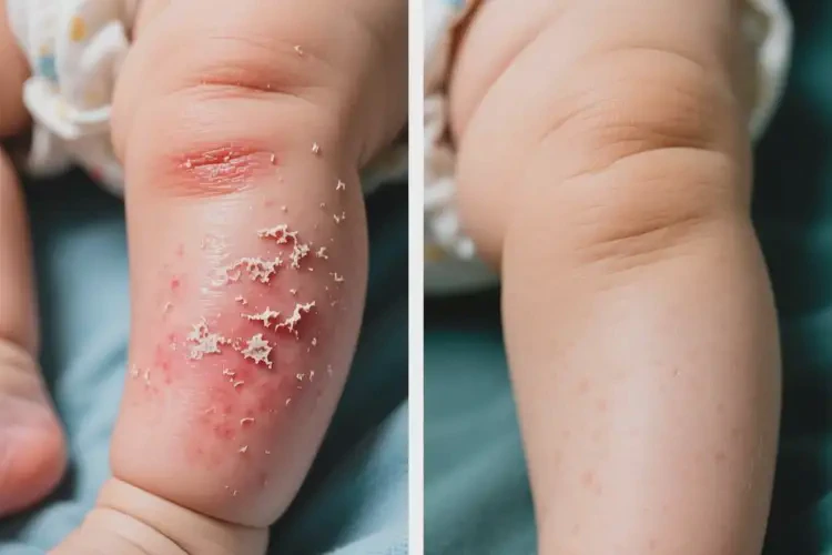 嬰幼兒小腿上經(jīng)常長濕疹能夠徹底治愈嗎(圖2)