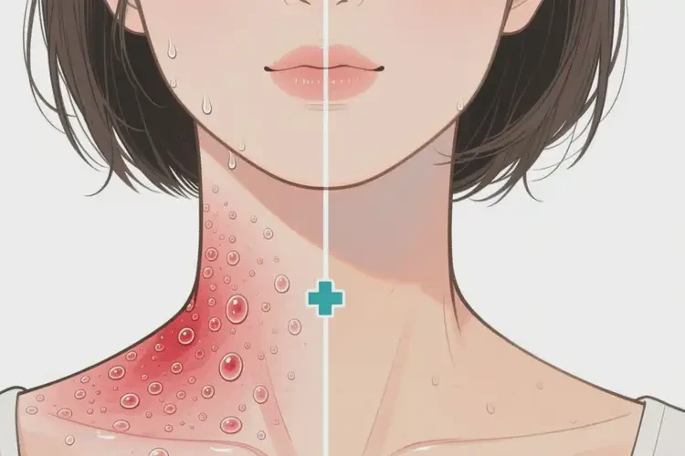 女性脖子上出濕疹可以徹底自愈嗎(圖3)