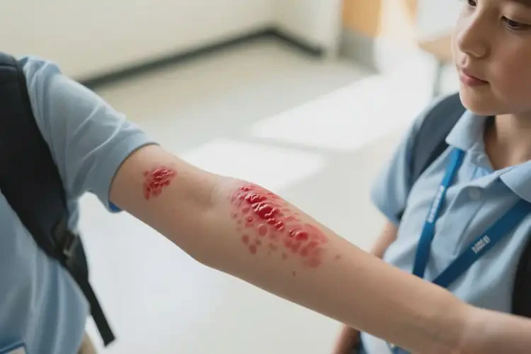 中学生手臂上出湿疹不管它会自己好吗(图4)