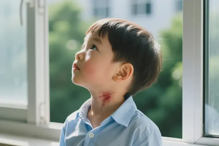 小孩脖子上出濕疹不管它會(huì)自己好嗎(圖1)