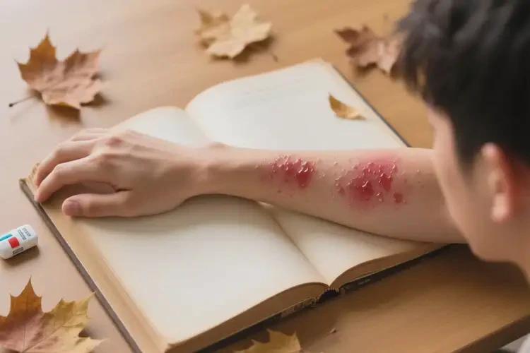 男生手臂出現(xiàn)濕疹不管它會自己自愈嗎(圖2)