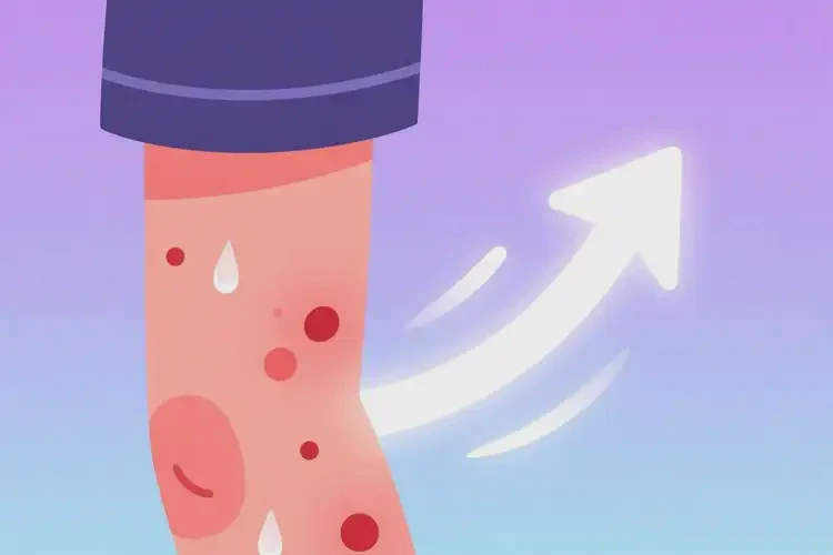 青少年手臂偶爾長(zhǎng)濕疹不管它會(huì)自己自愈嗎(圖1)