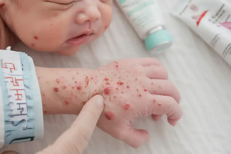 新生兒身上有濕疹不管它會(huì)自己痊愈嗎(圖4)