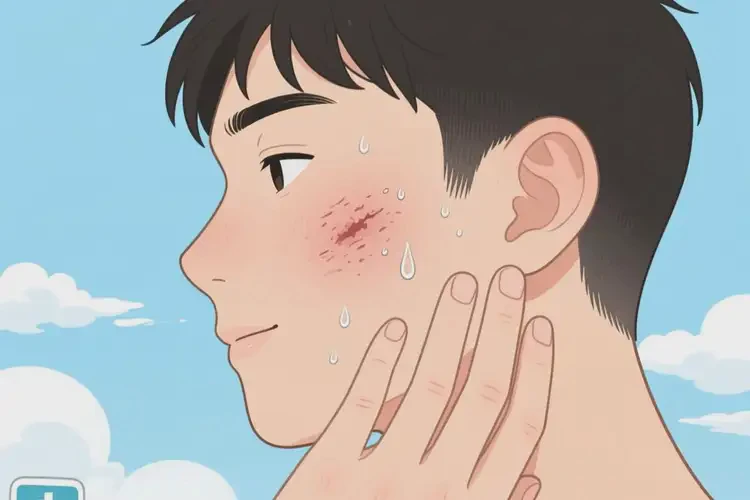 青年人臉上起濕疹不管它會(huì)自己痊愈嗎(圖3)