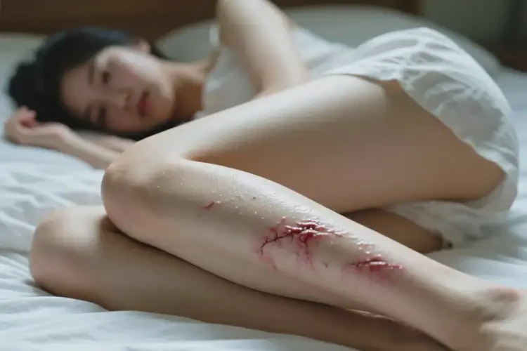 女生大腿出現(xiàn)濕疹不管它會自己好嗎(圖1)