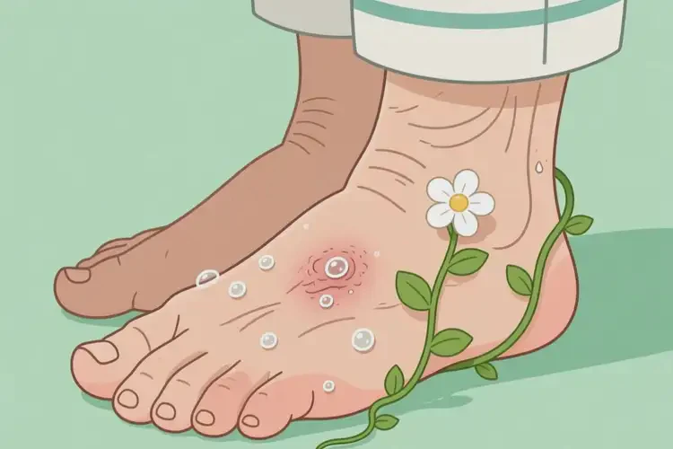 高齡老人腳上容易起濕疹不管它會自己自愈嗎(圖2)