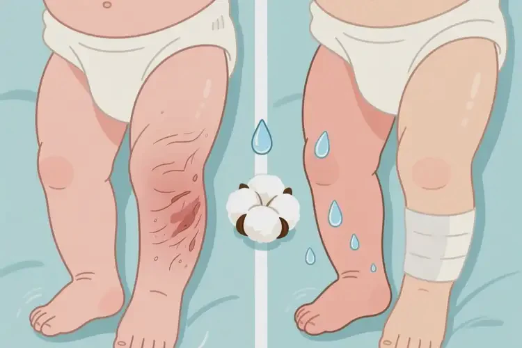 新生儿大腿容易长湿疹可以彻底自愈吗(图2)