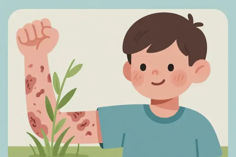 男生手臂上有濕疹可以徹底自愈嗎(圖1)