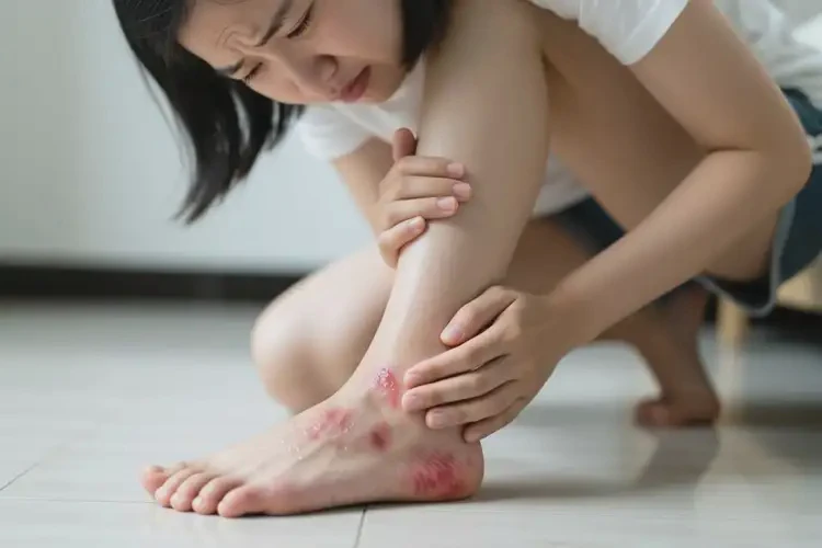 女生腳上容易長濕疹不管它會自己好嗎(圖1)