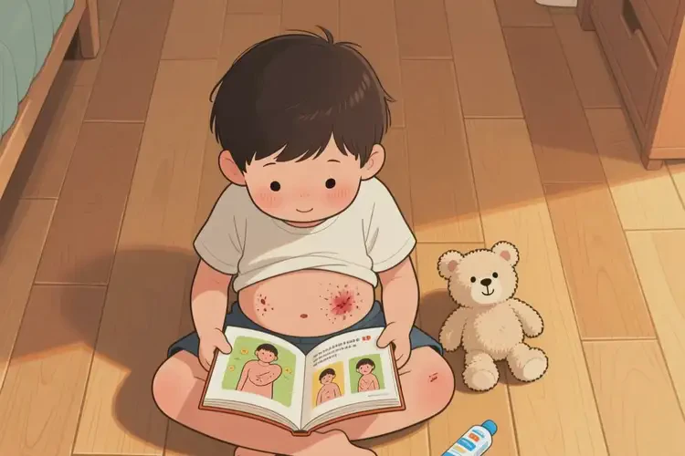 少儿肚子容易起湿疹不管它会自己痊愈吗(图1)