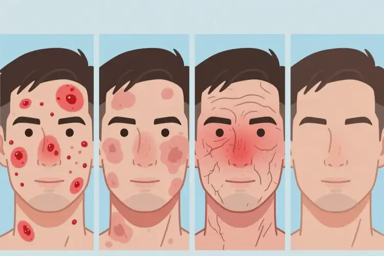 男性面部偶爾起濕疹不管它會(huì)自己自愈嗎(圖3)