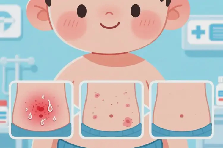 少兒肚子上出濕疹可以徹底自愈嗎(圖2)
