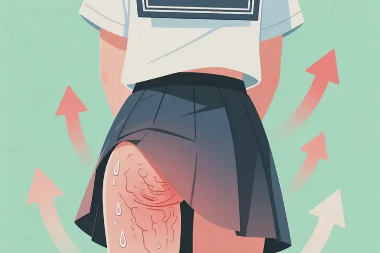 大學(xué)生屁股起濕疹不管它會(huì)自己痊愈嗎(圖1)