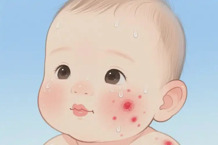 寶寶臉上長濕疹不管它會自己自愈嗎(圖2)