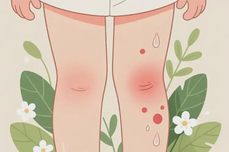 兒童大腿上偶爾長濕疹不管它會自己好嗎(圖1)