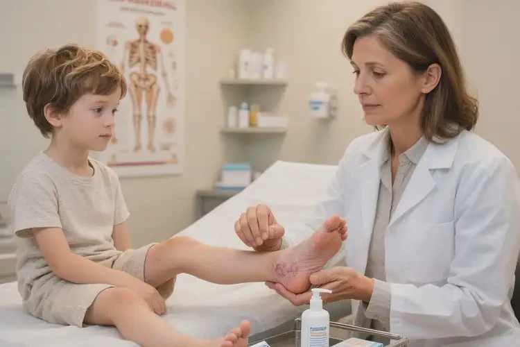 少兒腳上有濕疹可以徹底自愈嗎(圖1)