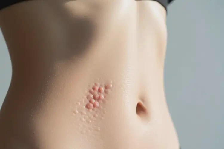 女生肚子上出濕疹能靠自己自愈嗎(圖1)