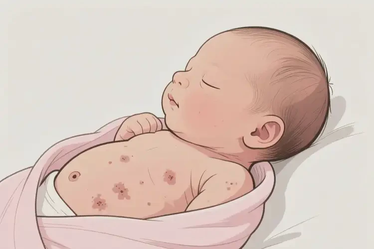 新生兒肚子偶爾起濕疹不管它會自己自愈嗎(圖2)