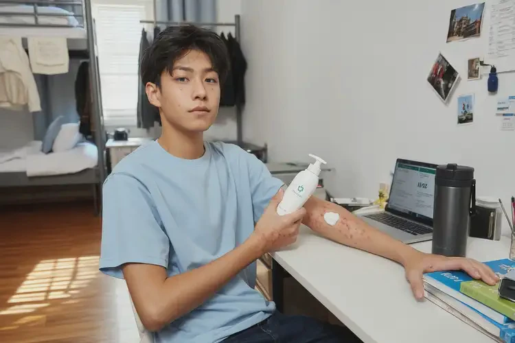 大學(xué)生四肢出現(xiàn)濕疹不管它會自己痊愈嗎(圖2)