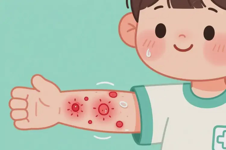 儿童手臂上有湿疹不管它会自己好吗(图2)