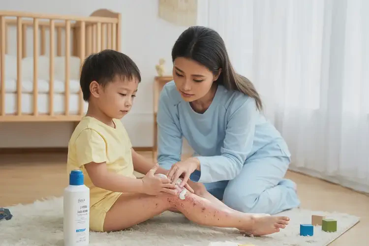 孩子臉上起濕疹不管它會(huì)自己好嗎(圖3)