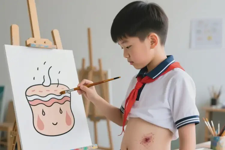 中學(xué)生肚子出現(xiàn)濕疹能夠徹底治愈嗎(圖1)