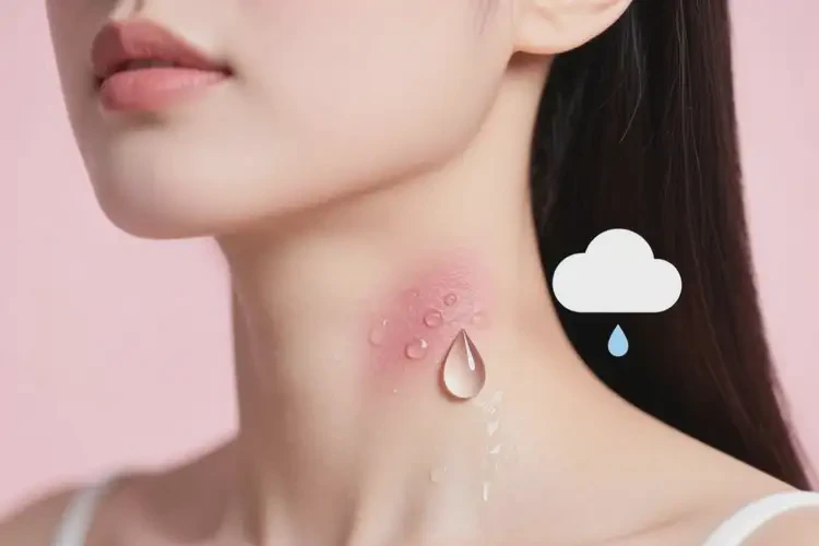 女生脖子上出現(xiàn)濕疹能靠自己自愈嗎(圖1)