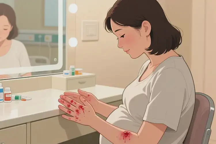 產(chǎn)婦身上經(jīng)常長(zhǎng)濕疹不管它會(huì)自己好嗎(圖2)