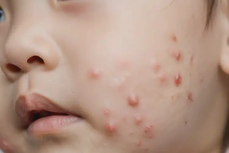 小兒臉上偶爾起濕疹能夠徹底治愈嗎(圖4)