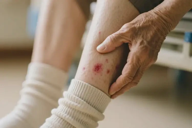老人小腿起濕疹可不可以徹底自愈(圖2)