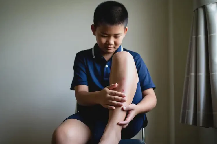 中學(xué)生小腿上經(jīng)常長濕疹不管它會自己痊愈嗎(圖1)