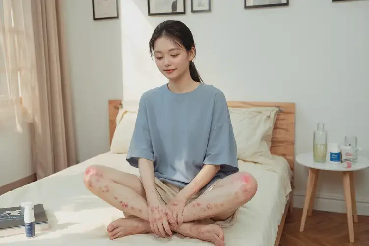 女生小腿上出濕疹不管它會自己好嗎(圖2)