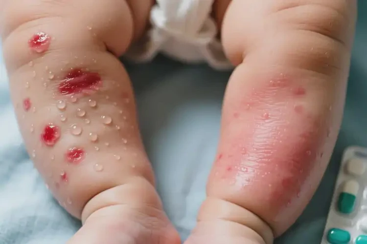 寶寶小腿上長濕疹可以徹底自愈嗎(圖1)