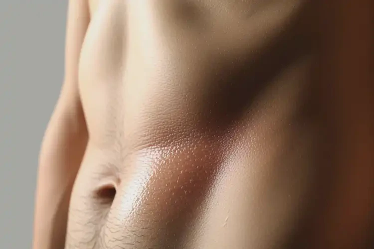 男性肚子上出現(xiàn)濕疹不管它會自己自愈嗎(圖1)